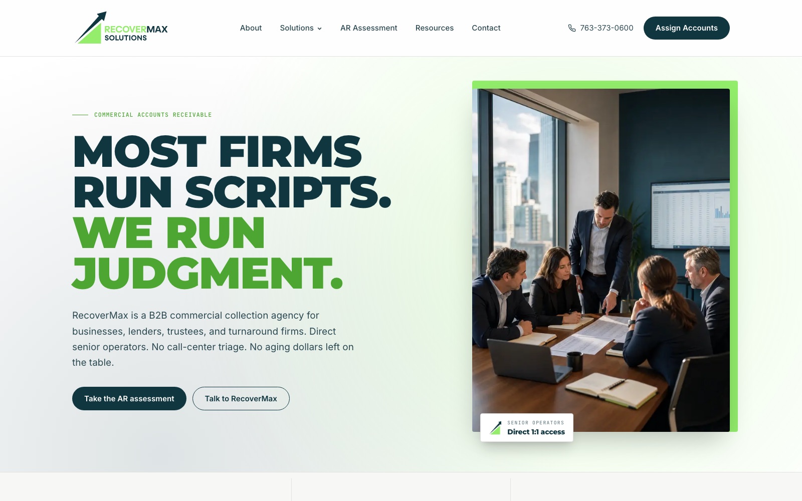 The new RecoverMax website homepage, live at recovermax.com