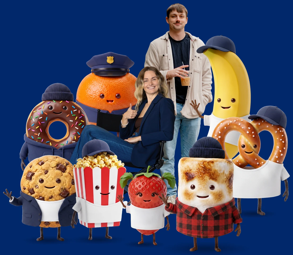 The whole Snack Club crew with Joe and Bre