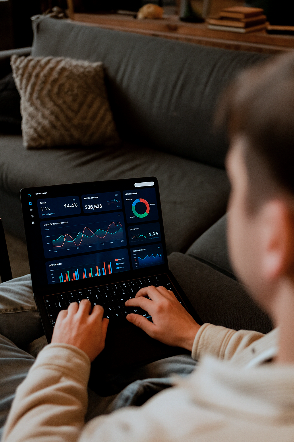 Reviewing a live marketing dashboard